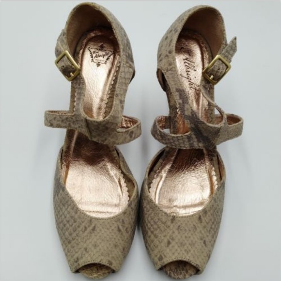 Anthropologie Miss Albright Size 10 Wedge Peep Toe - Picture 4 of 6